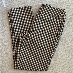 Black and white gingham pants